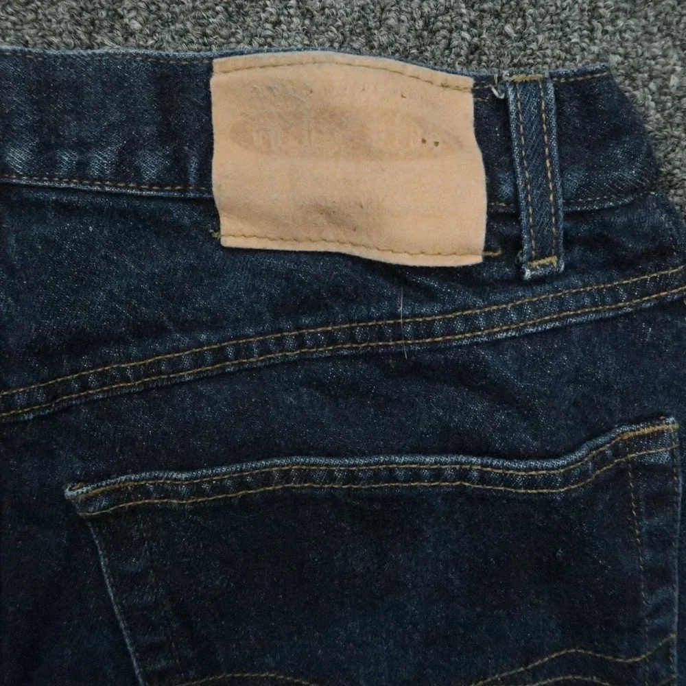 VINTAGE Anchor Blue Jeans Men‎ 31x28 Wide Leg Relaxed Fit Baggy Raw Hem 90s Y2K